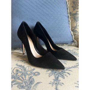 NWOB Schutz Black Suede Pointed Toe Heels Size 8.5B